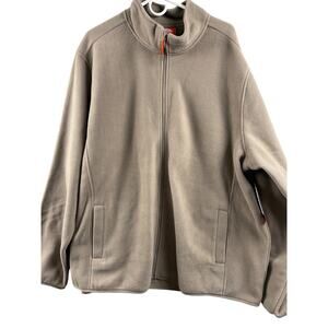 Ozark Trail Men’s Polar Fleece Full Zip Jacket – Taupe – 3XL – NWT